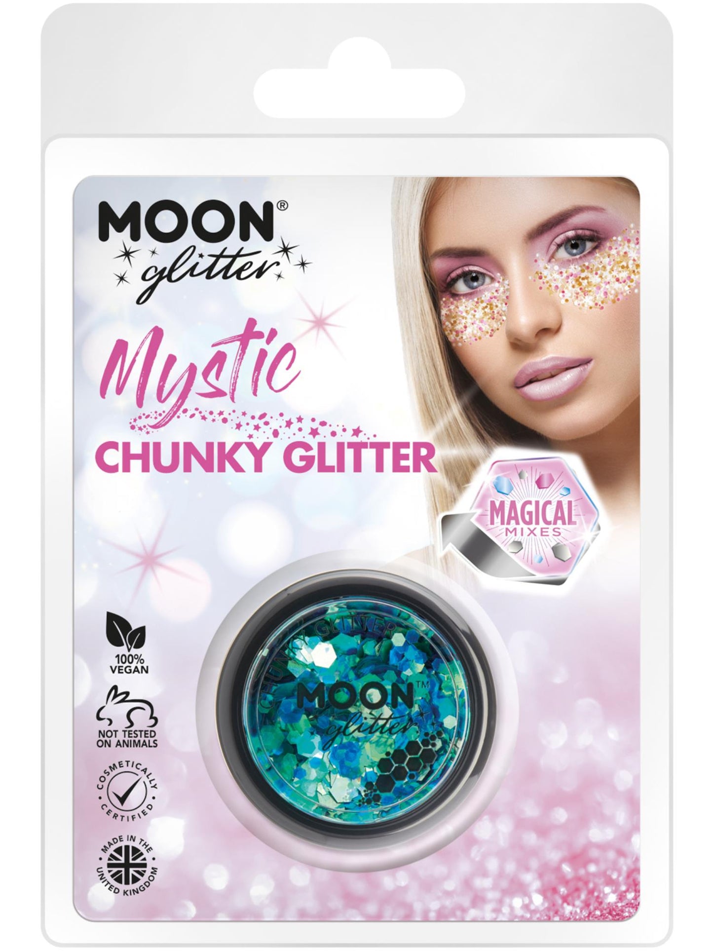 Smiffys Moon Glitter Mystic Chunky Glitter, Mixed Colours CD für Unisex