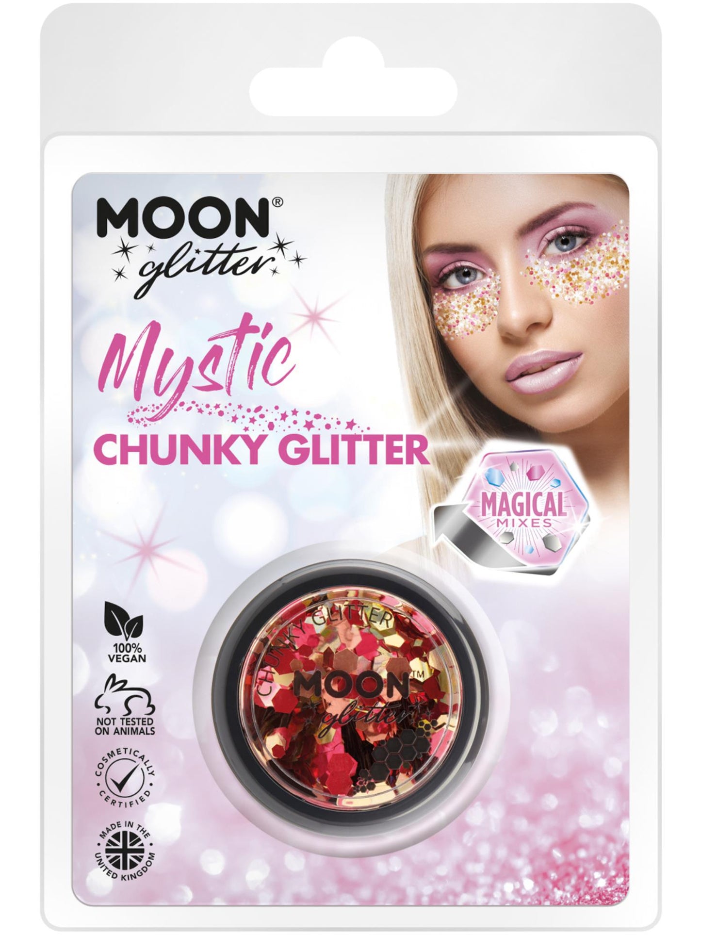Smiffys Moon Glitter Mystic Chunky Glitter Mixed Colours 3 g