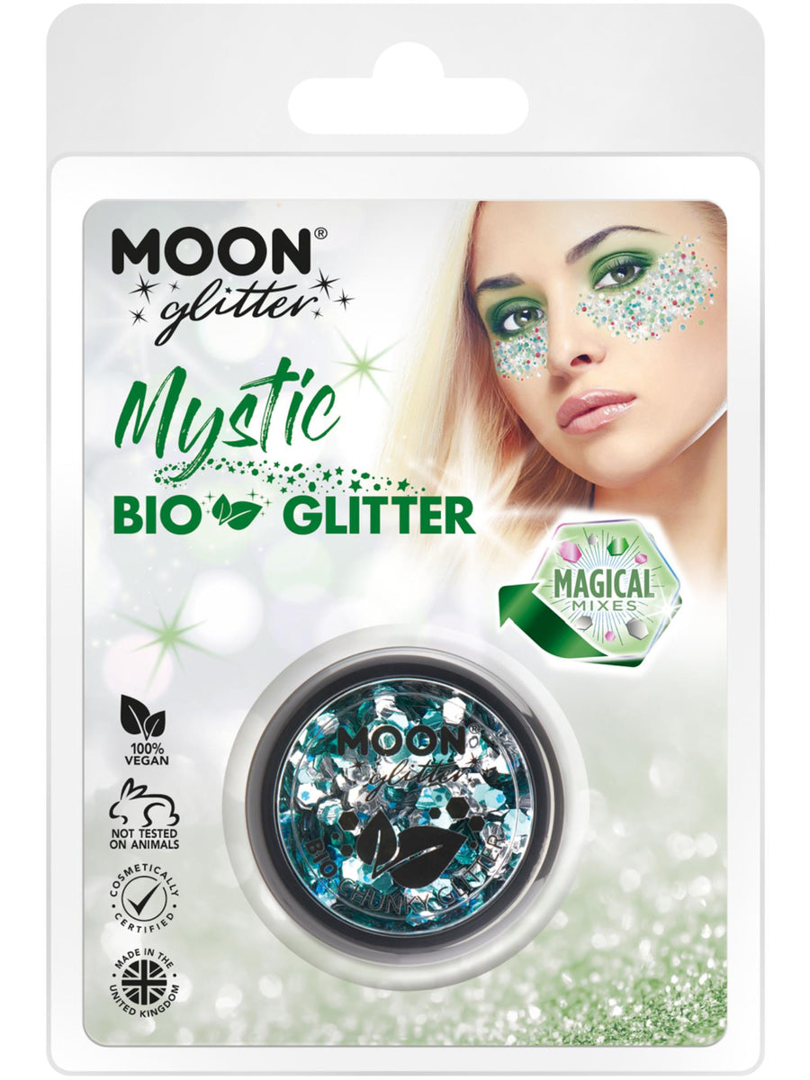 Smiffys Moon Glitter Mystic Bio Chunky Glitter Mixed Colours Glacier 3 g