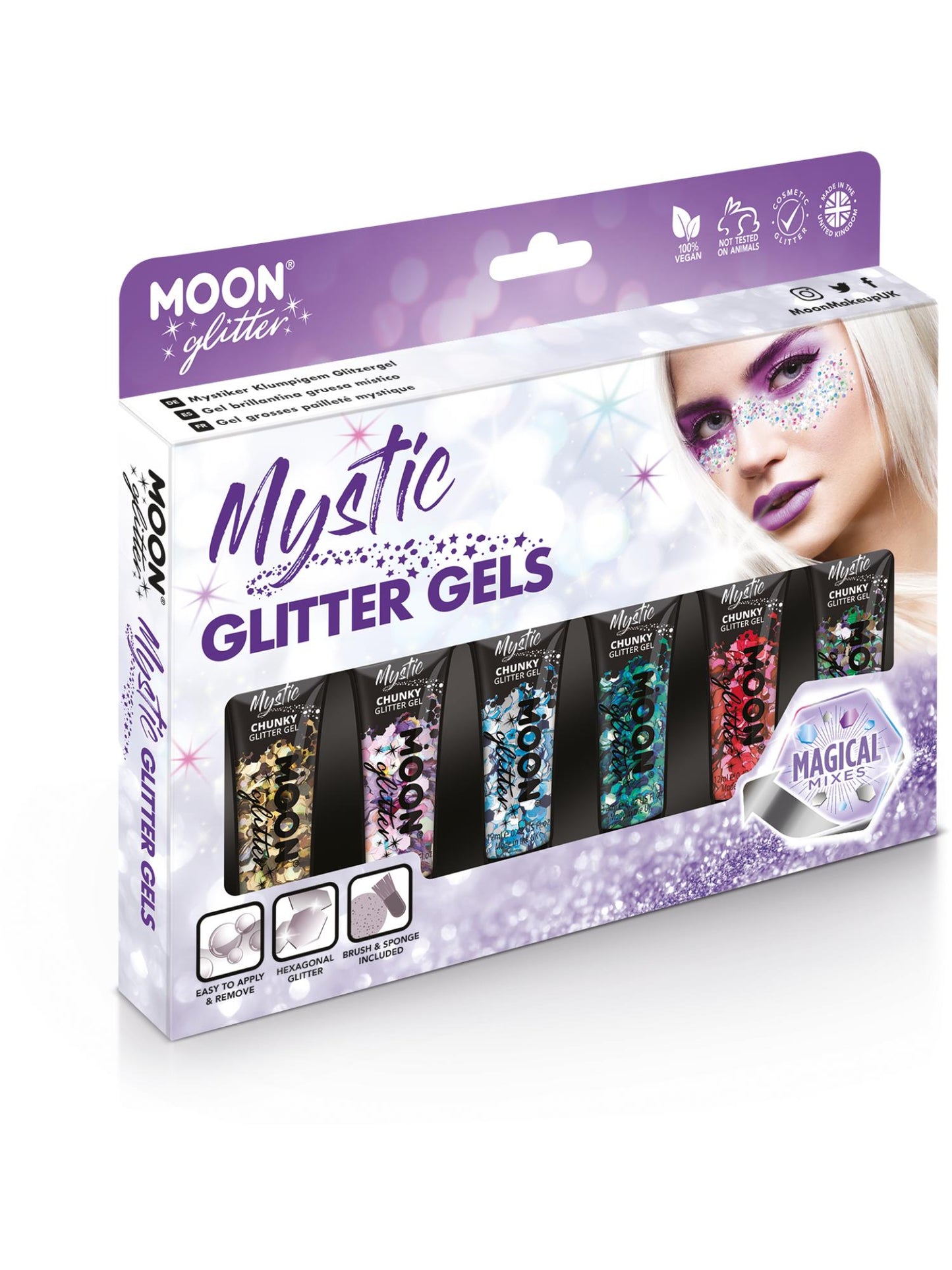 Smiffys Moon Glitter Mystic Chunky Glitter Gel, Assorted CD für Unisex