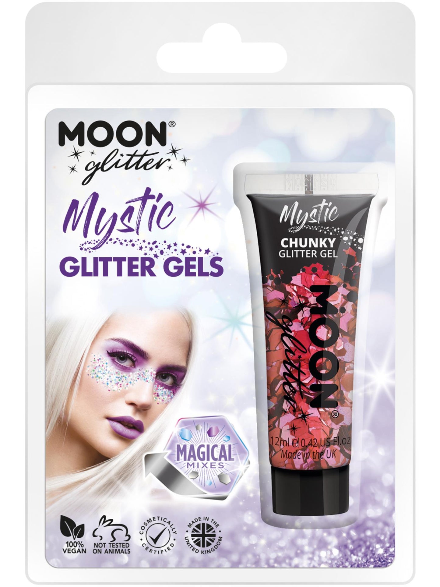 Smiffys Moon Glitter Mystic Chunky Glitter Gel, Clamshell CD für Unisex