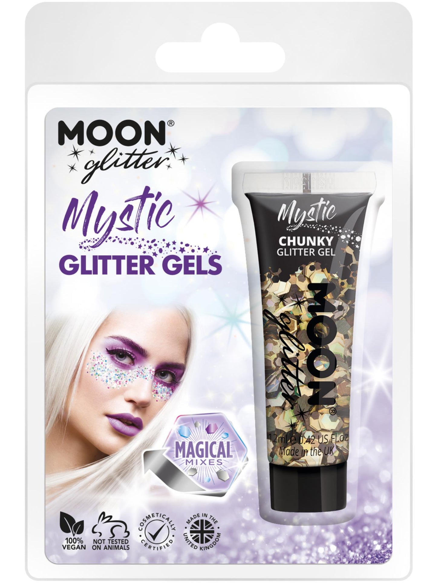Smiffys Moon Glitter Mystic Chunky Glitter Gel, Clamshell CD für Unisex