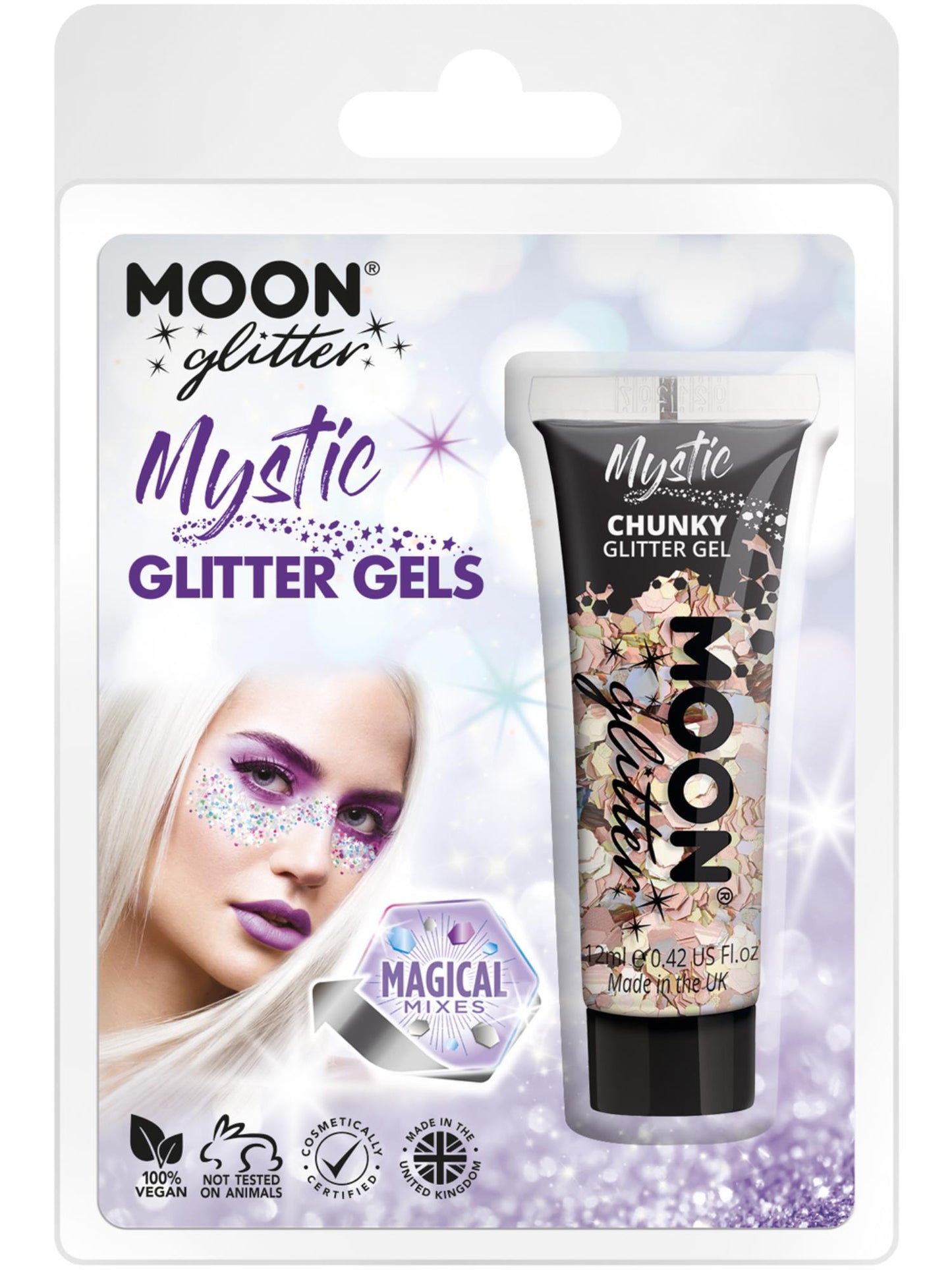 Smiffys Moon Glitter Mystic Chunky Glitter Gel, Clamshell CD für Unisex