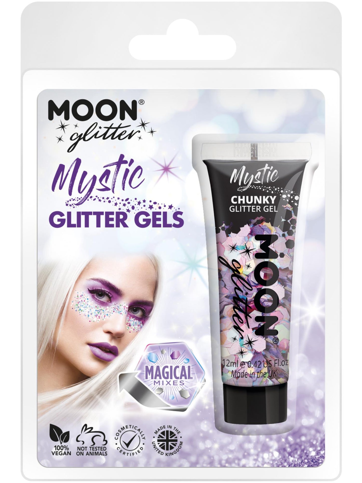 Smiffys Moon Glitter Mystic Chunky Glitter Gel, Clamshell CD für Unisex