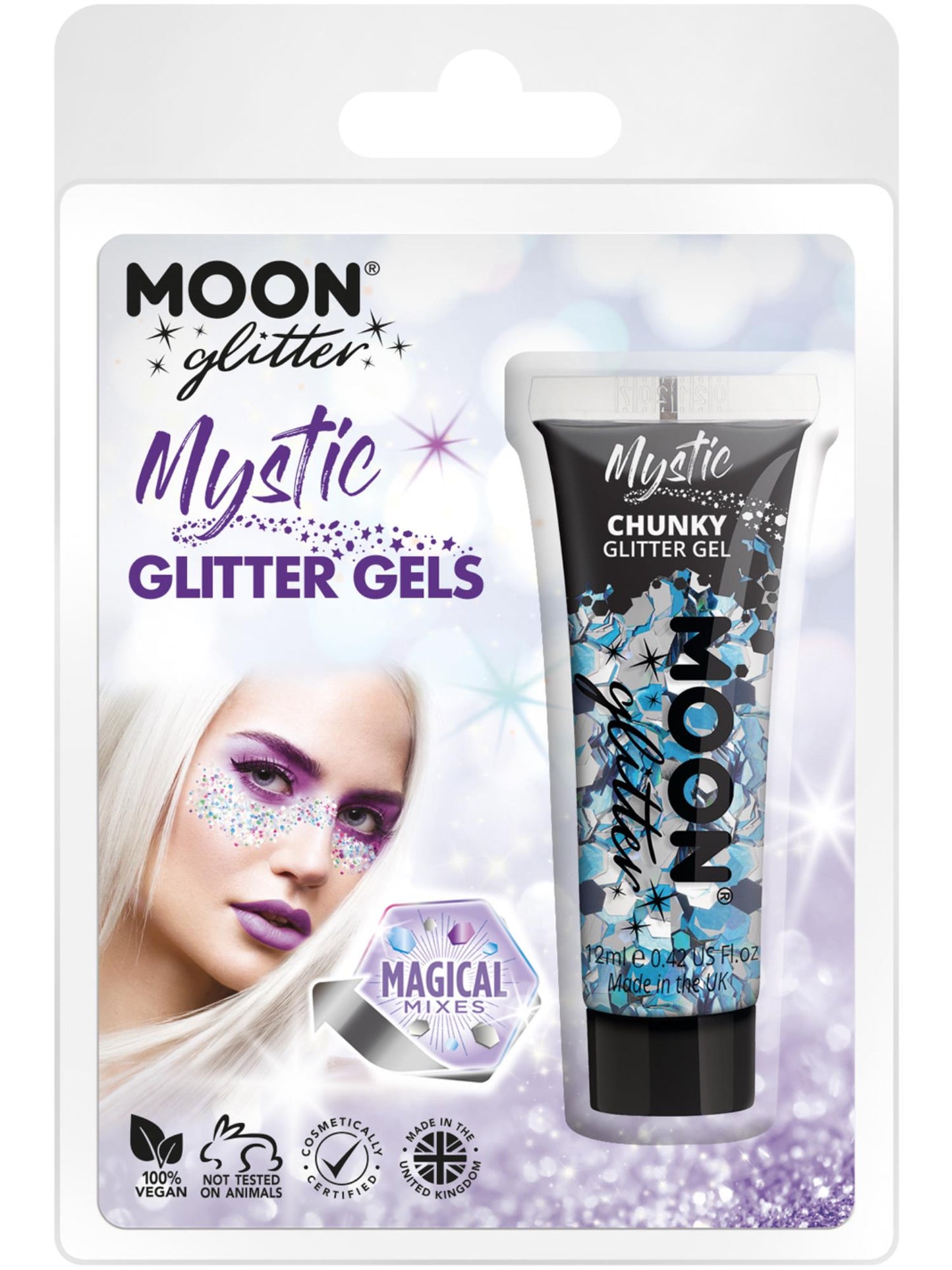 Smiffys Moon Glitter Mystic Chunky Glitter Gel, Clamshell CD für Unisex