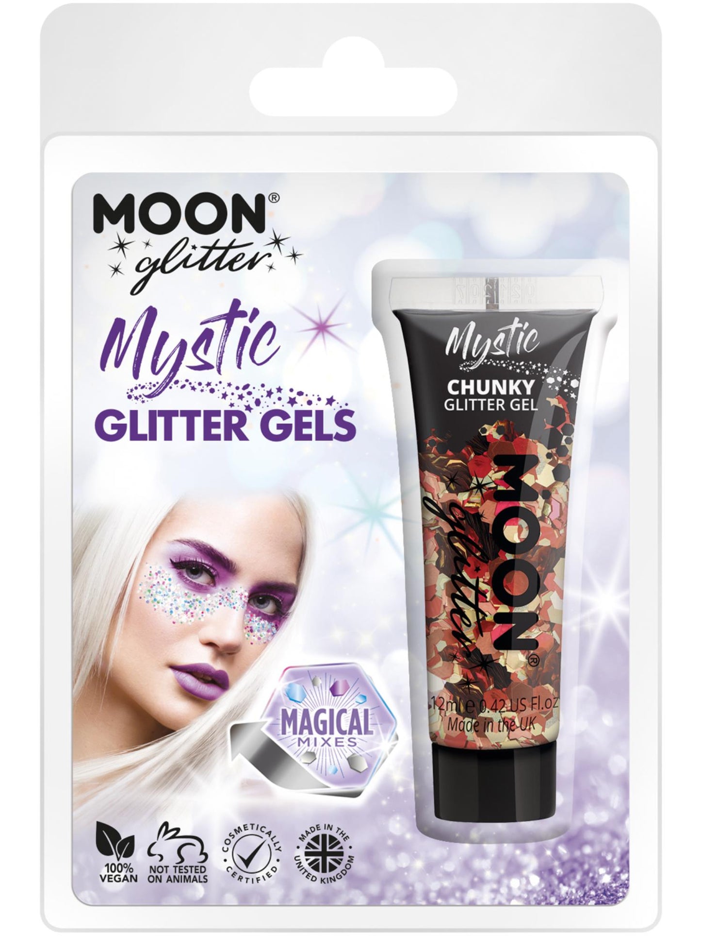 Smiffys Moon Glitter Mystic Chunky Glitter Gel, Clamshell CD für Unisex