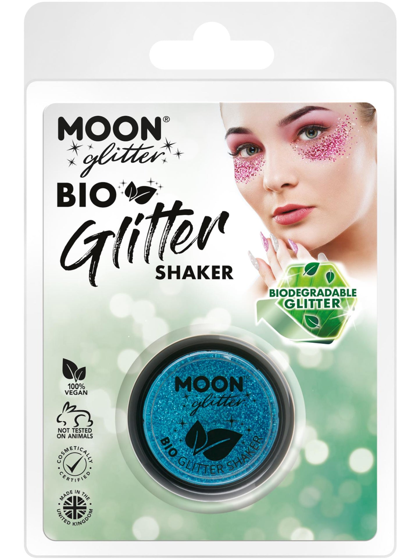 Smiffys Moon Glitter Bio Glitter Shakers, Blue CD für Unisex