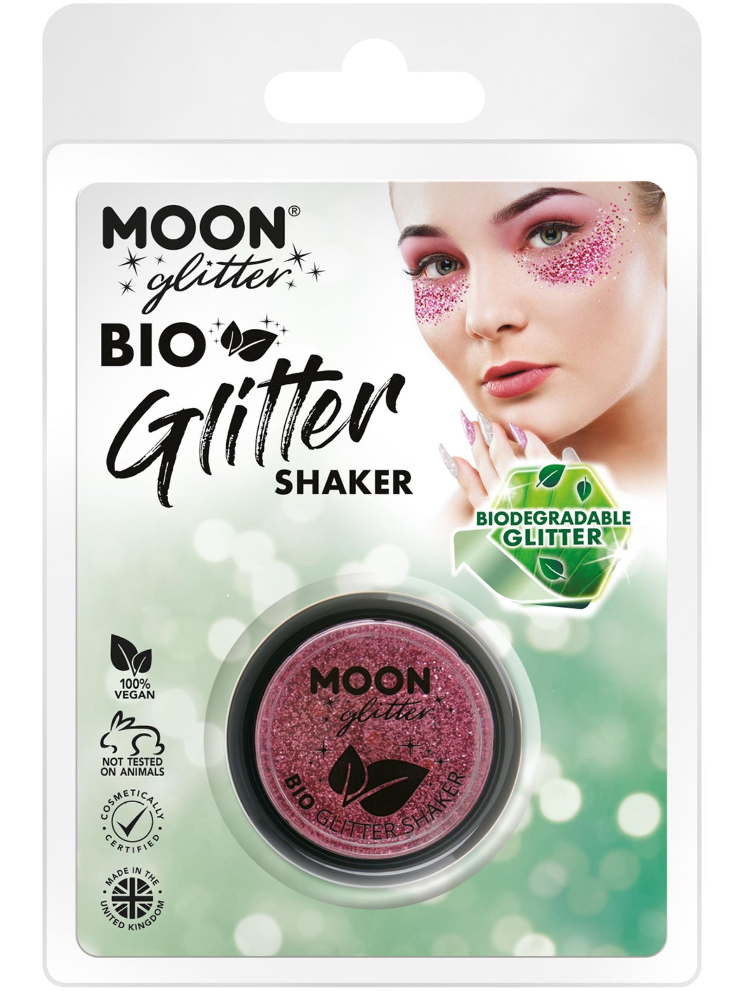 Smiffys Moon Glitter Bio Glitter Shakers, Pink CD für Unisex
