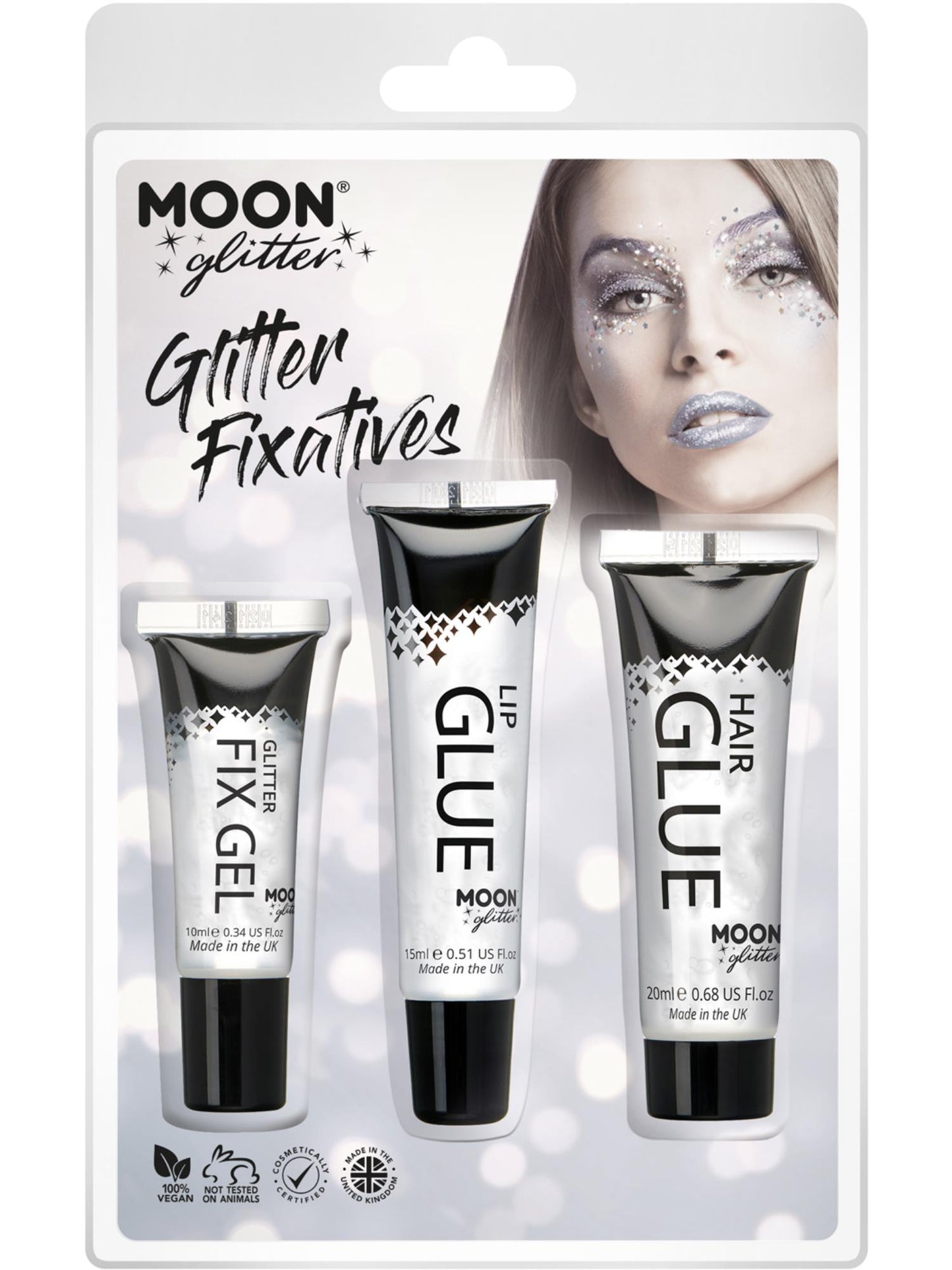 Smiffys Moon Glitter Fix Gel, Clear CD für Unisex