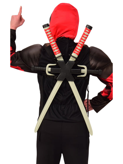 Rubies Deadpool Costume Top Weapon Set Kostüm für Erwachsene für Herren