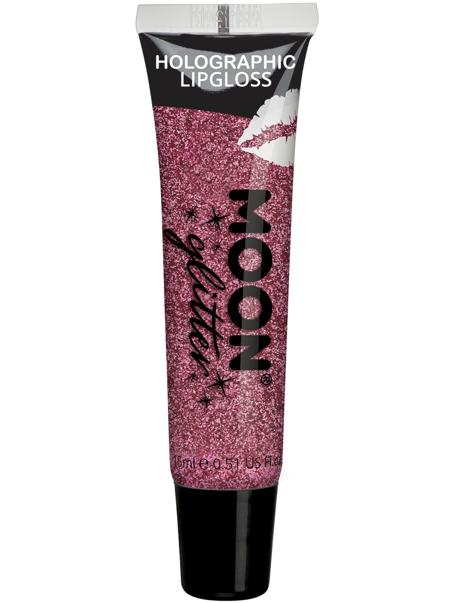 Smiffys Moon Glitter Holographic Glitter Lipgloss, Pink CD für Unisex