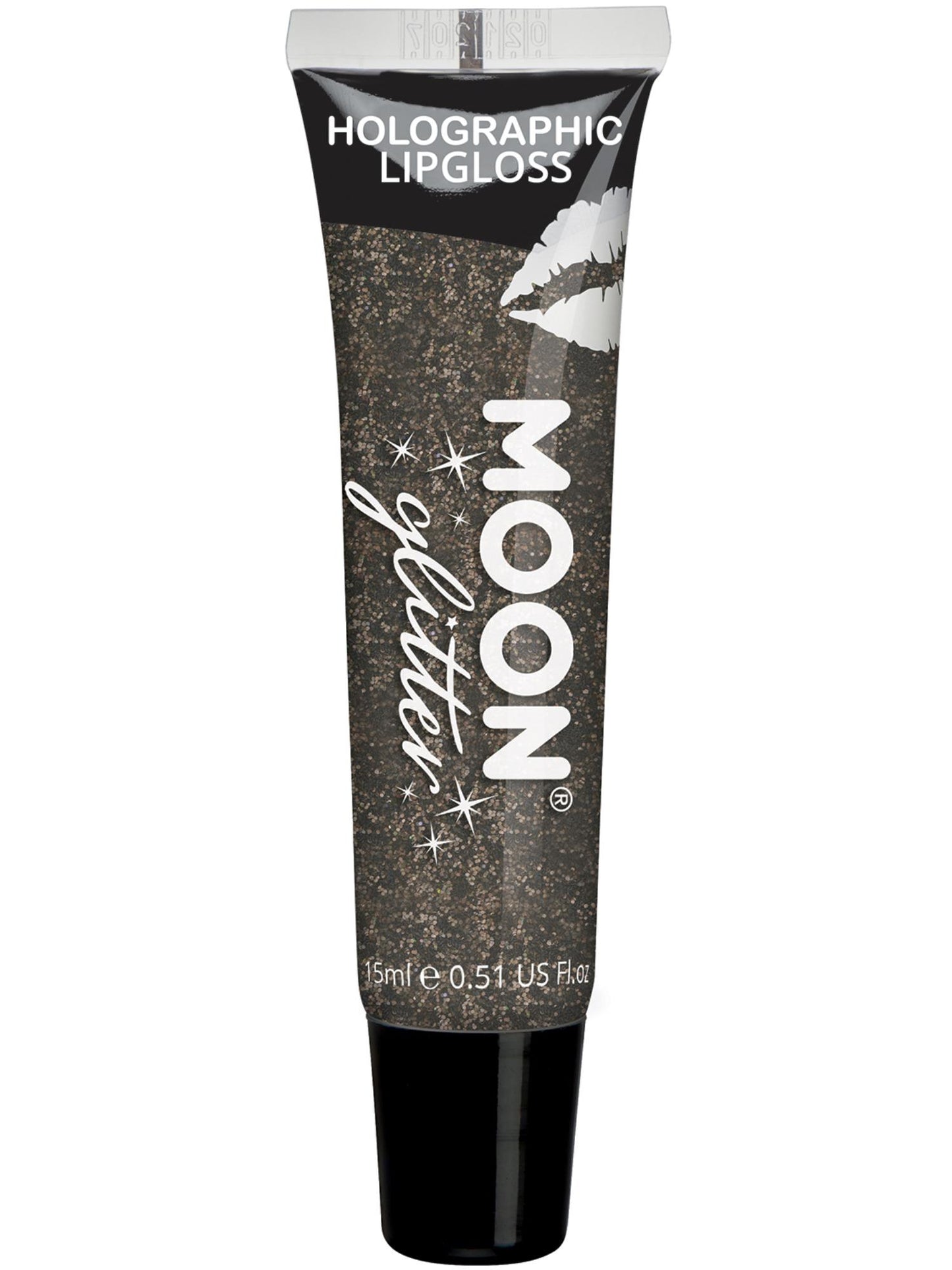 Smiffys Moon Glitter Holographic Glitter Lipgloss, Black CD für Unisex