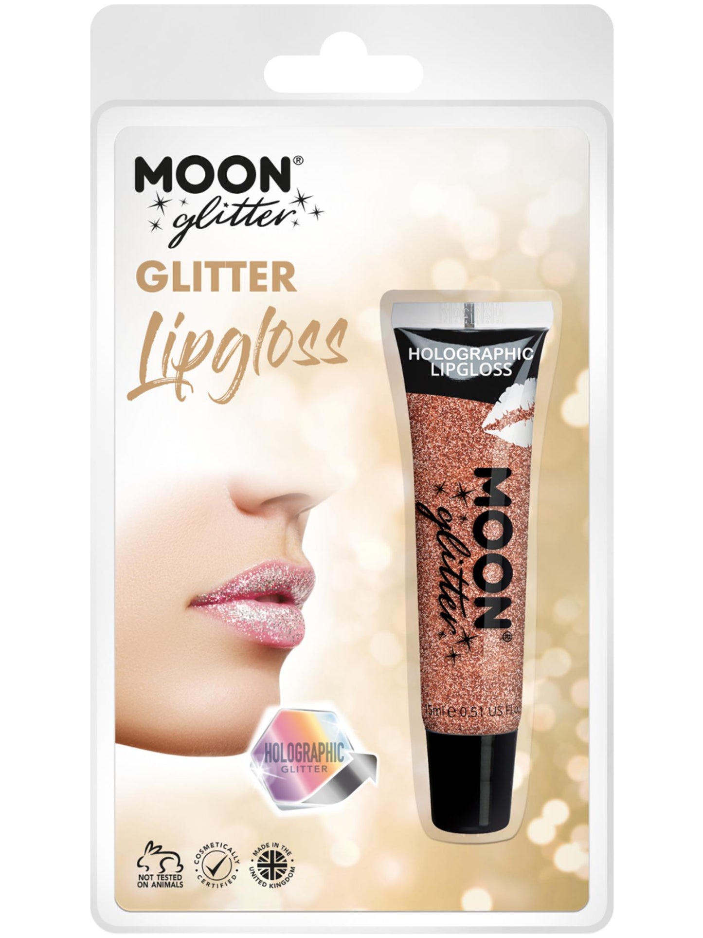 Smiffys Moon Glitter Holographic Glitter Lipgloss CD für Unisex