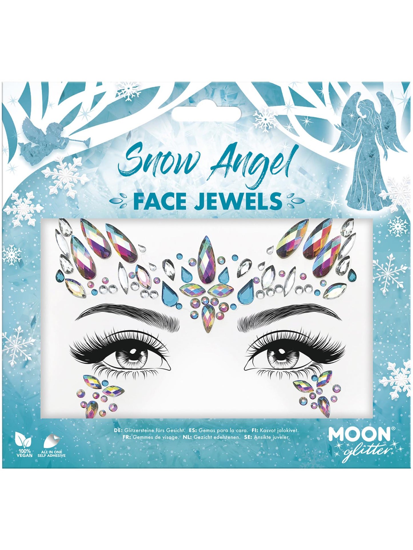 Smiffys Moon Glitter Face Jewels, Snow Angel CD für Unisex