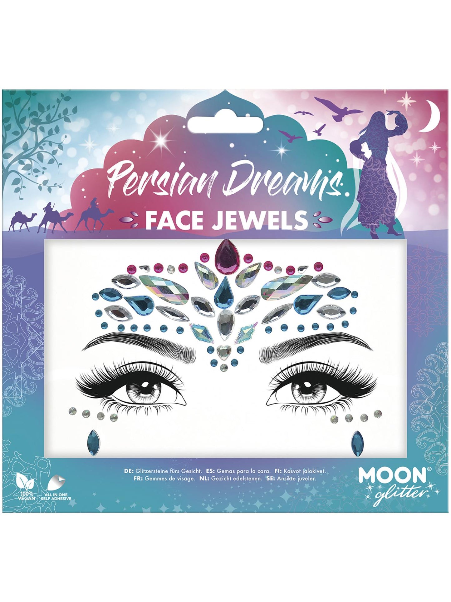 Smiffys Moon Glitter Face Jewels, Persian Dreams CD für Unisex