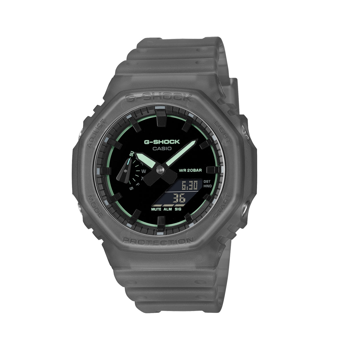 CASIO G-SHOCK GA-2100K-1AER Smoke Light Armbanduhr schwarz – Detailansicht