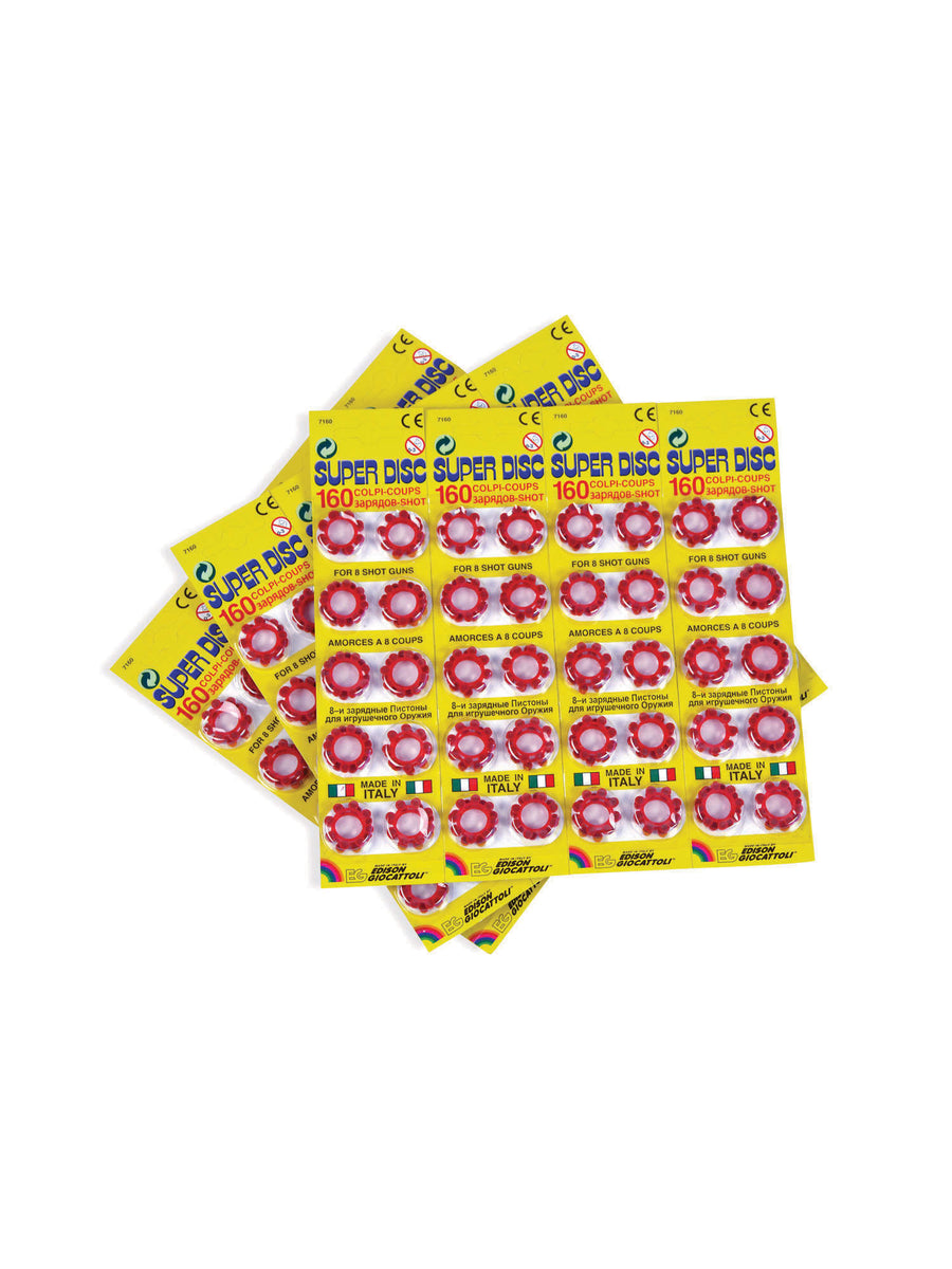 Rubies 8 Shot Cap/20Ring a Crd/3Crds of 4=Dz Toy Weapons