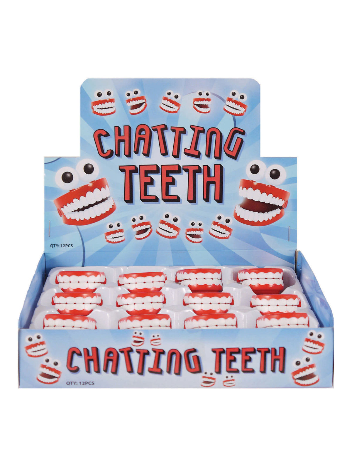 Rubies Teeth Wind-Up Mini Chattering Scherzartikel-Gebiss – Seitenansicht