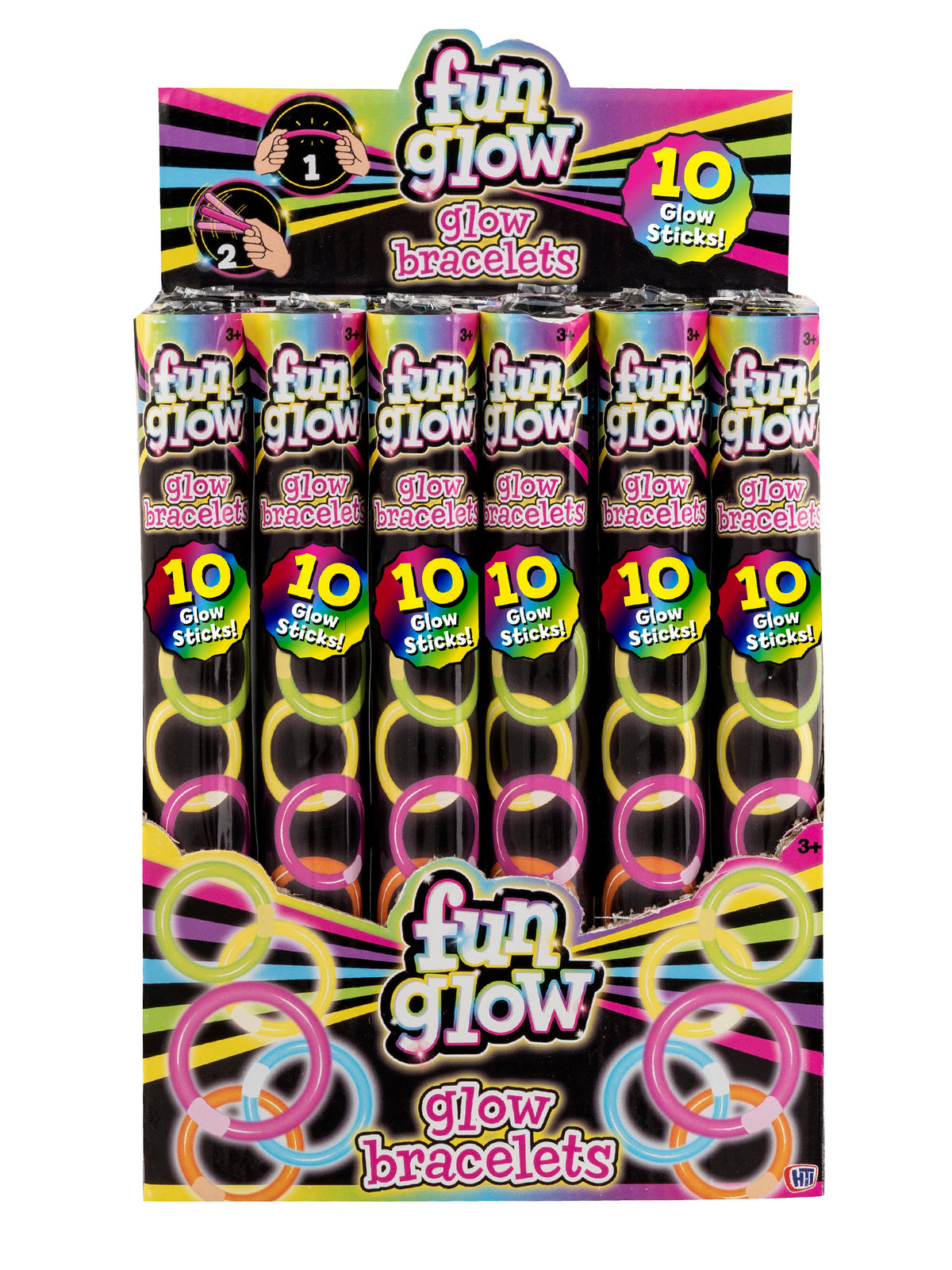 Rubies Glow Bracelets leuchtende Party-Armbänder GJ504 – Produktansicht