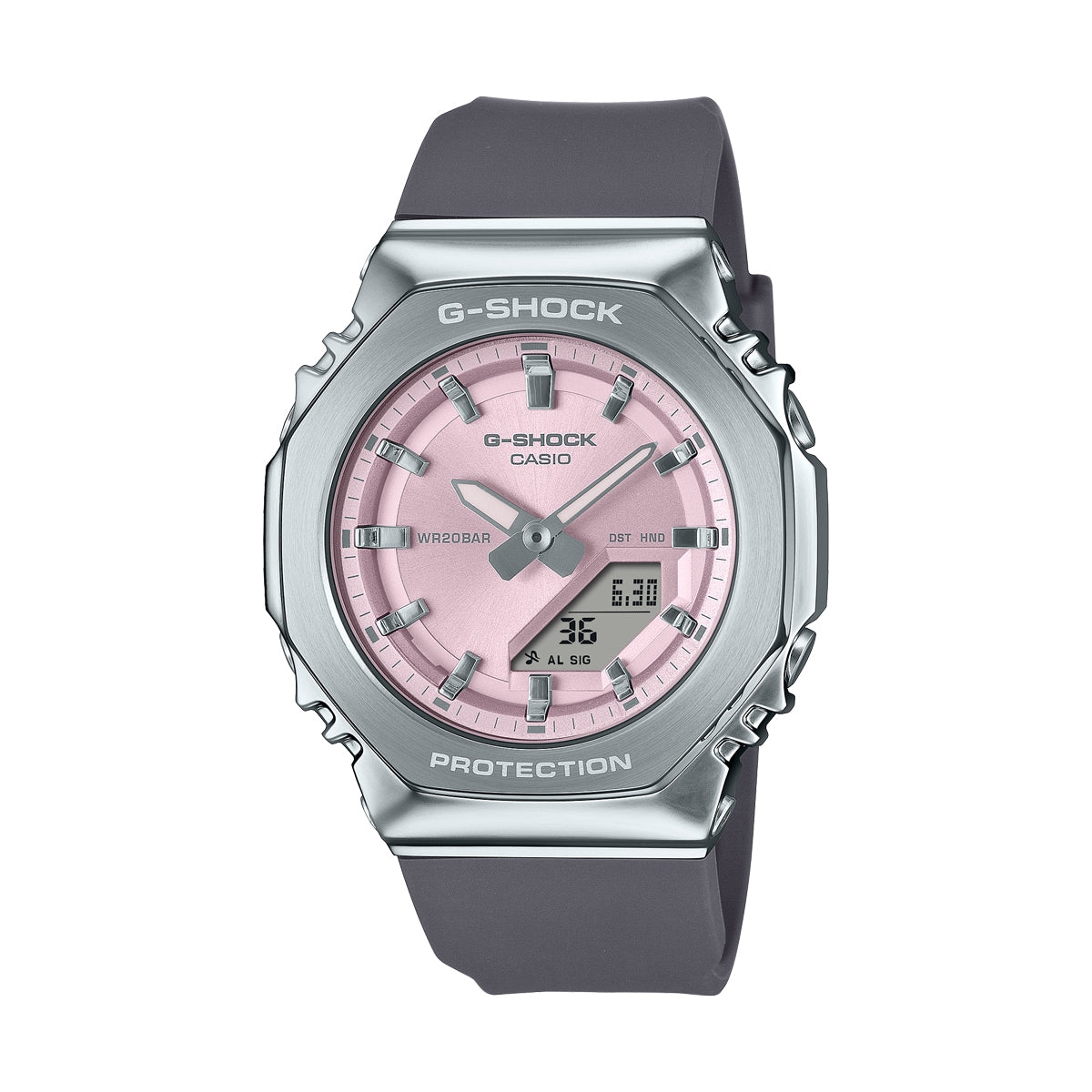 CASIO G-SHOCK MINI OAK G-STEEL PINK GM-S2110-4AER Armbanduhr – Detailansicht