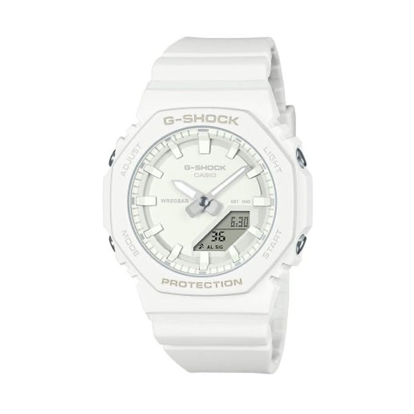 CASIO G-SHOCK GMA-P2100-7AER weisse Armbanduhr – Detailansicht