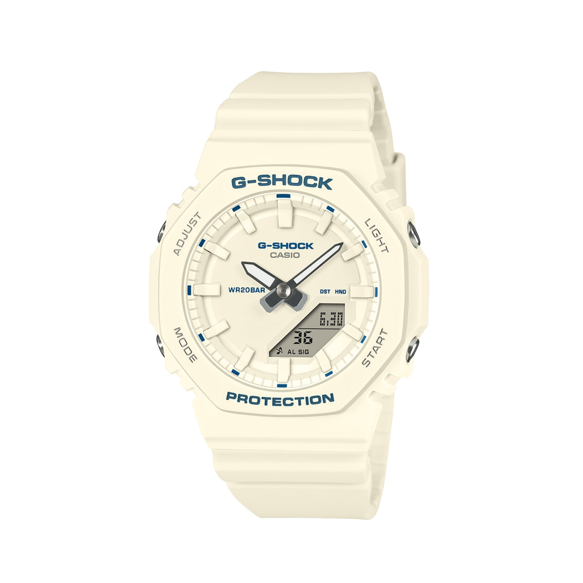 CASIO G-SHOCK Mod. OAK COMPACT - BLUE ACCENT SERIE - IVORY
