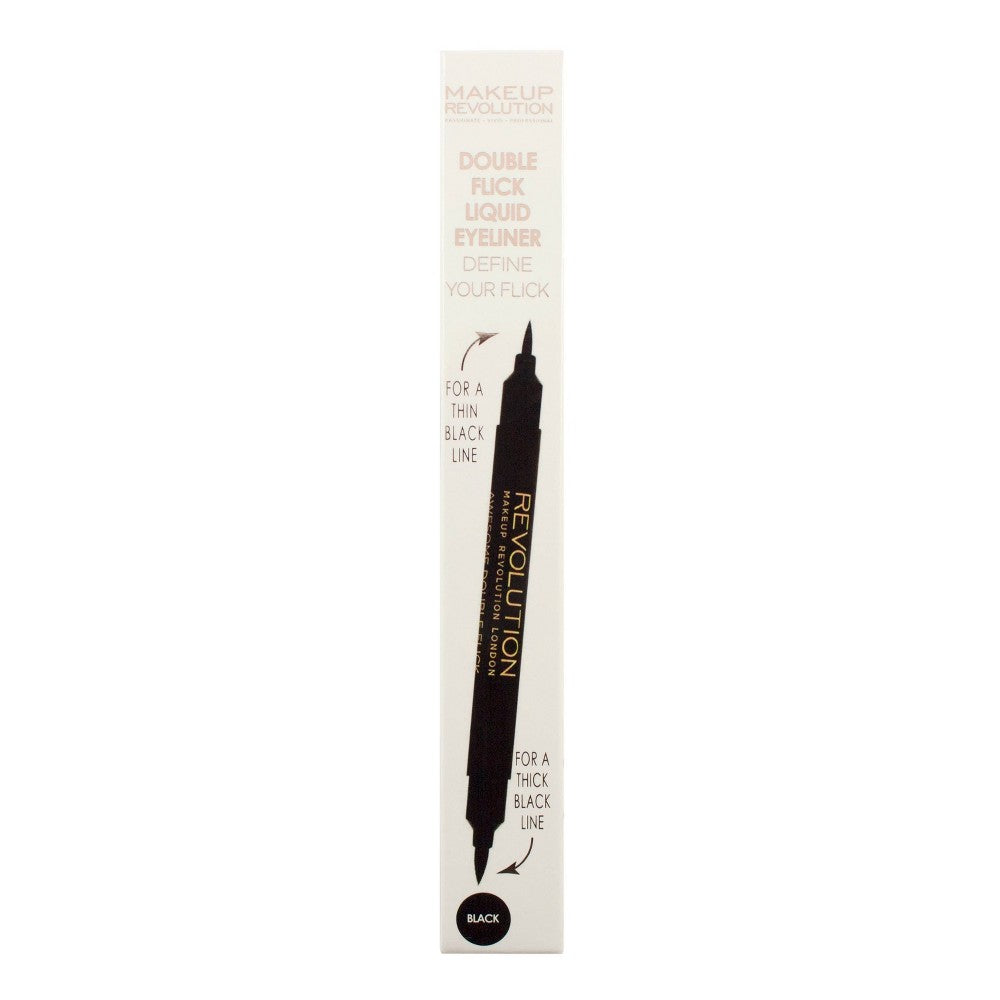 Revolution Make Up Double Flick Liquid Eyeliner Schwarz 1 ml