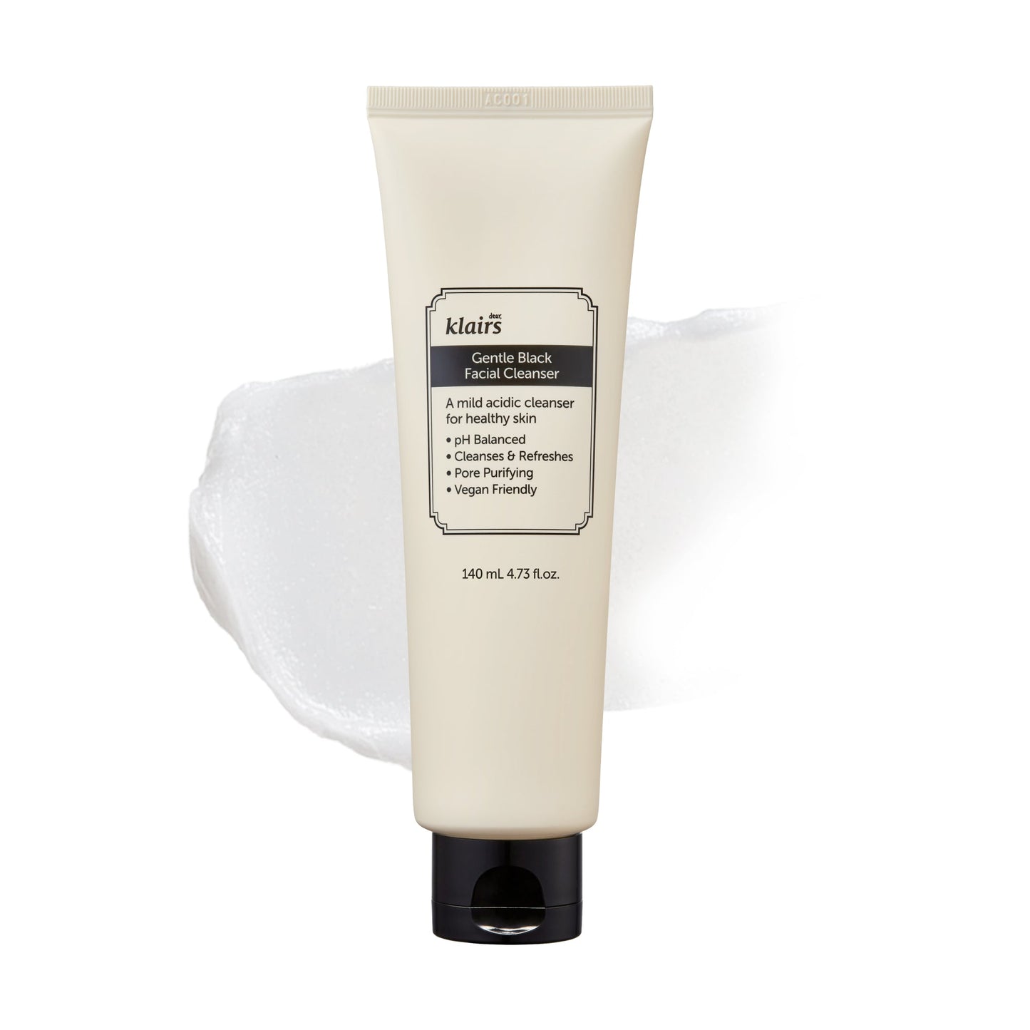 KLAIRS KLAIRS Gentle Black Facial Cleanser 140 ml sanfter schwarzer Gesichtsreiniger Reinigung