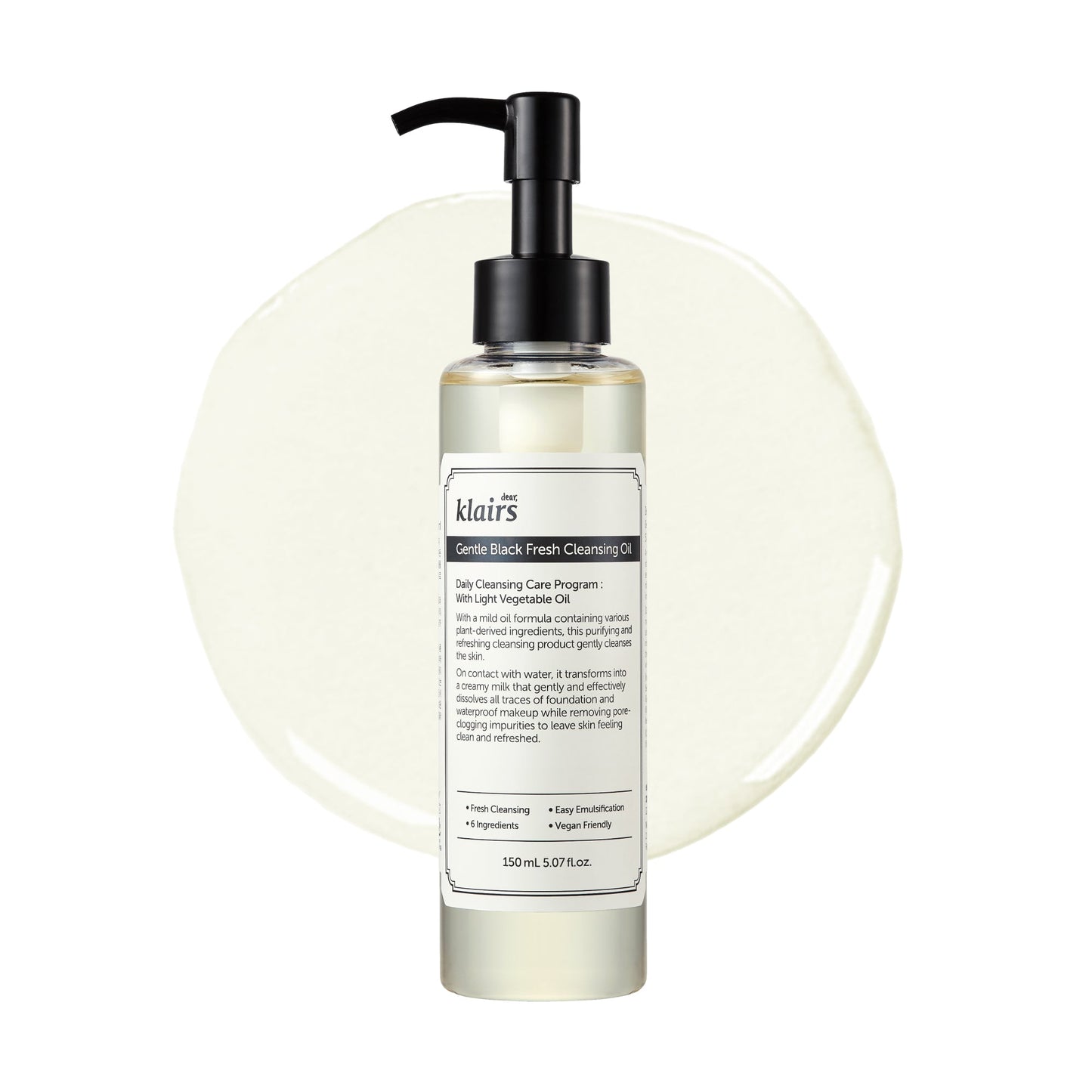 KLAIRS KLAIRS Gentle Black Fresh Cleansing Oil 150 ml sanftes Reinigungsöl Kosmetik