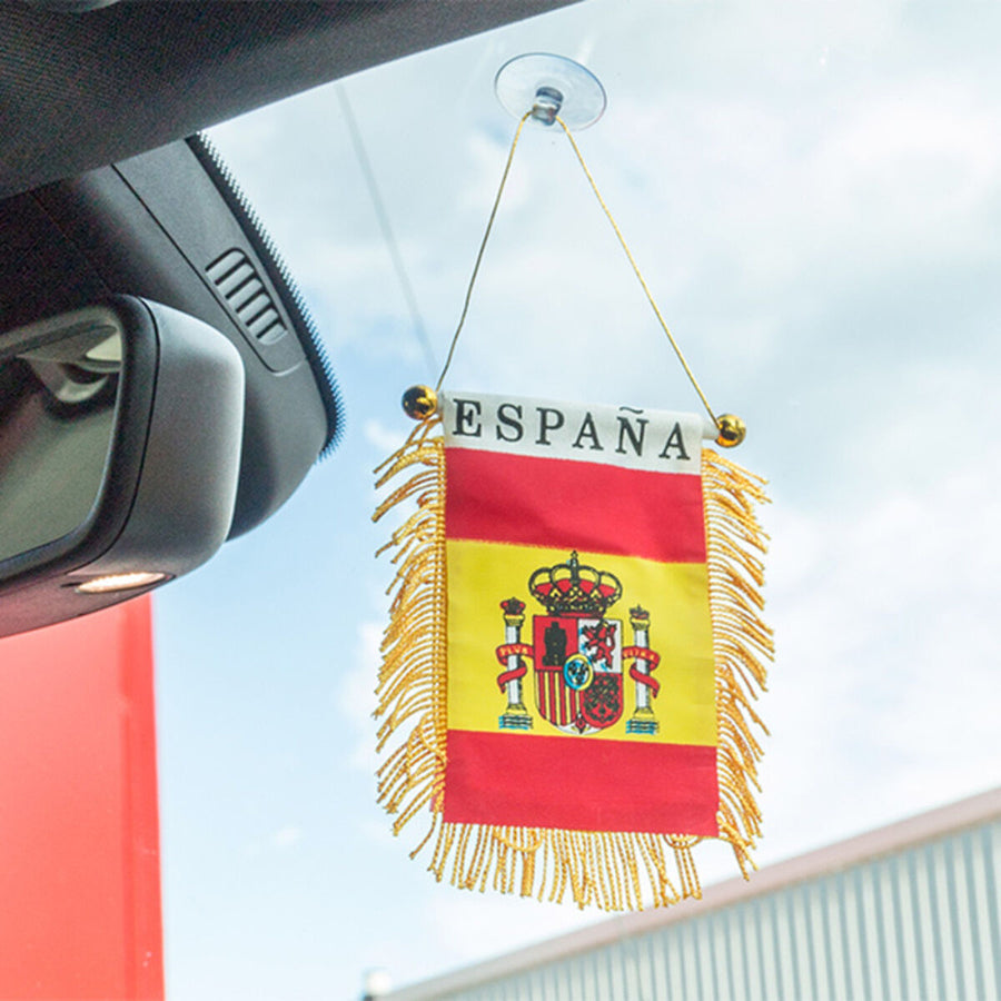 BigBuy Party Spanischer Wimpel mit Saugnapf für Autofenster und Wand – Produktansicht