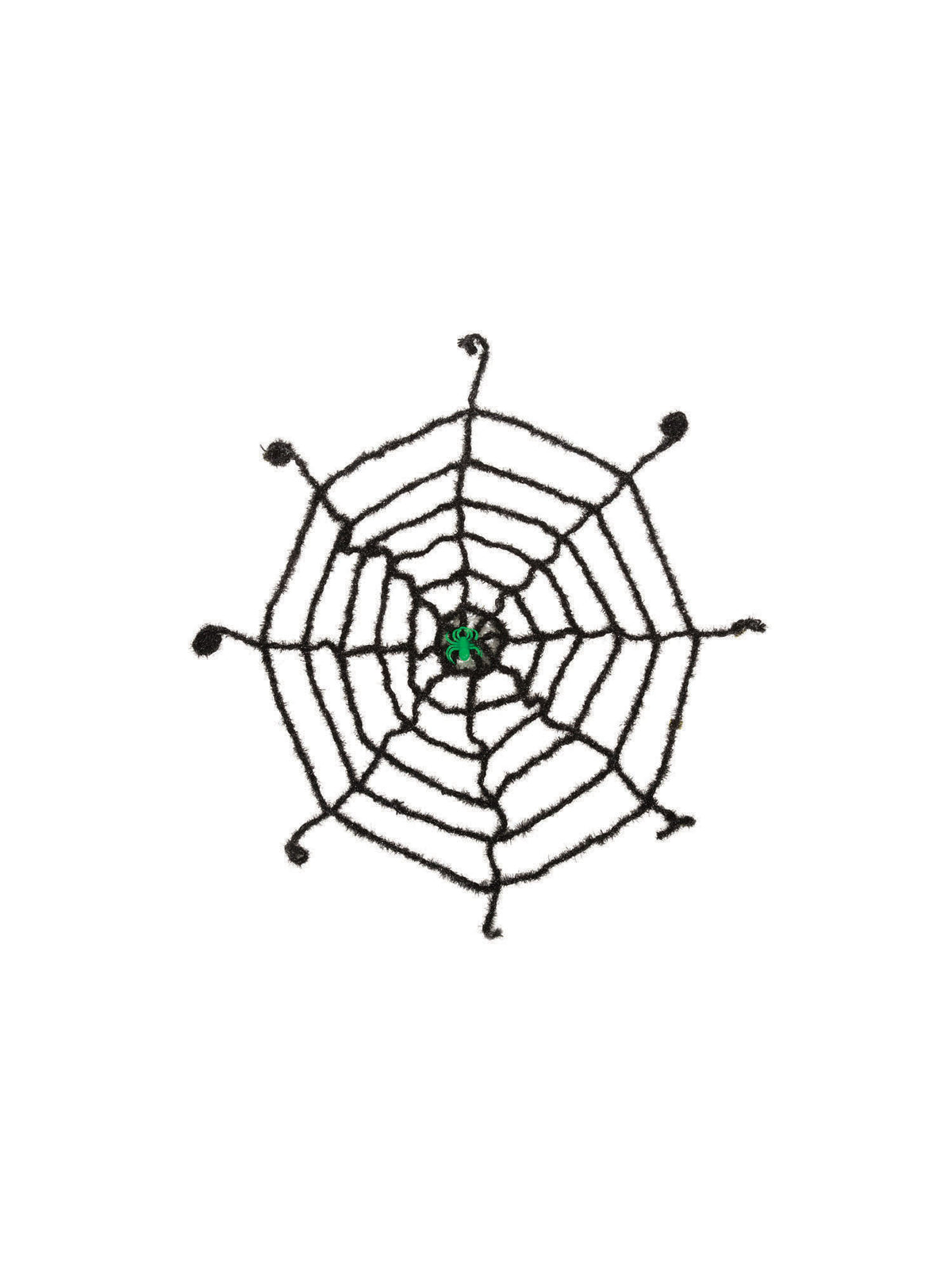 Rubies Spider Web. Black with Glow Spider *** Props