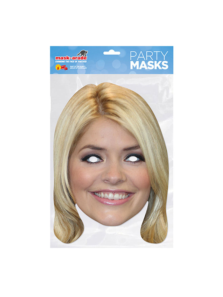 Rubies Holly Willoughby Maske aus Karton – Detailansicht