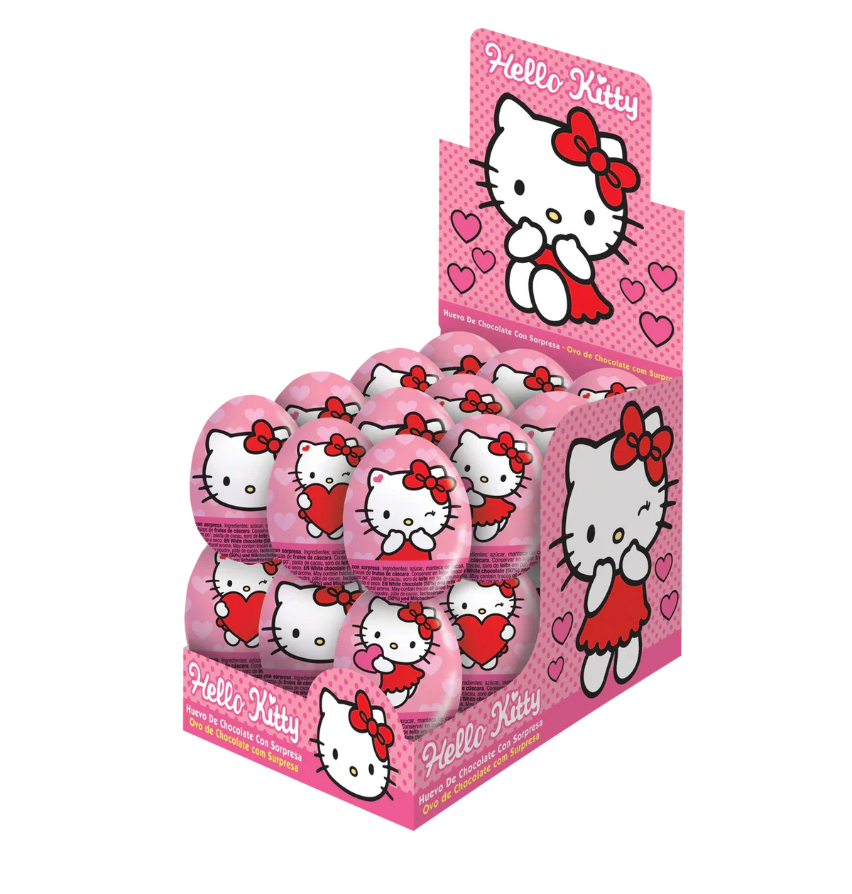 Hello Kitty Schoko-Ei Überraschungsei 20 g – Dunkle Schokolade mit Pfefferminzcreme