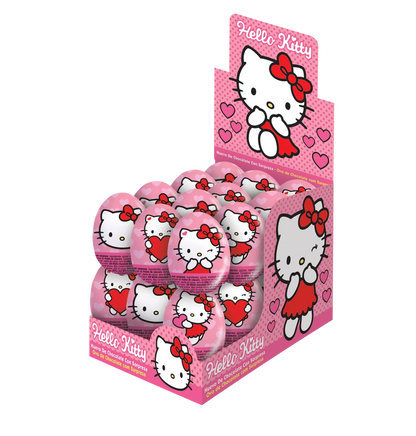 Hello Kitty Schoko-Ei Überraschungsei 20 g – Dunkle Schokolade mit Pfefferminzcreme