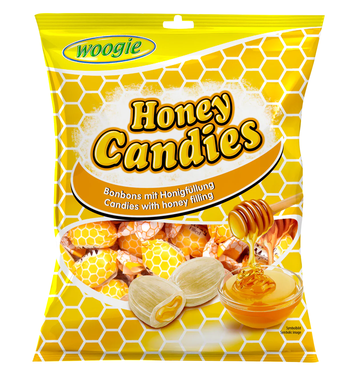Woogie Honey Candies - Bonbons mit Honigfüllung 150g – Produktansicht