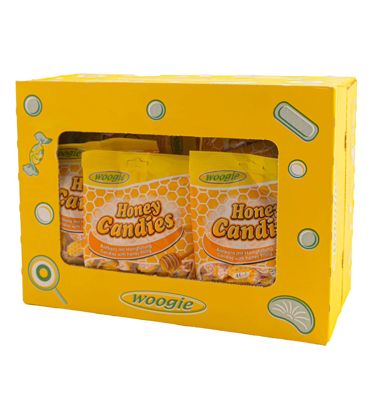 Woogie Honey Candies - Bonbons mit Honigfüllung 150g – Detailansicht