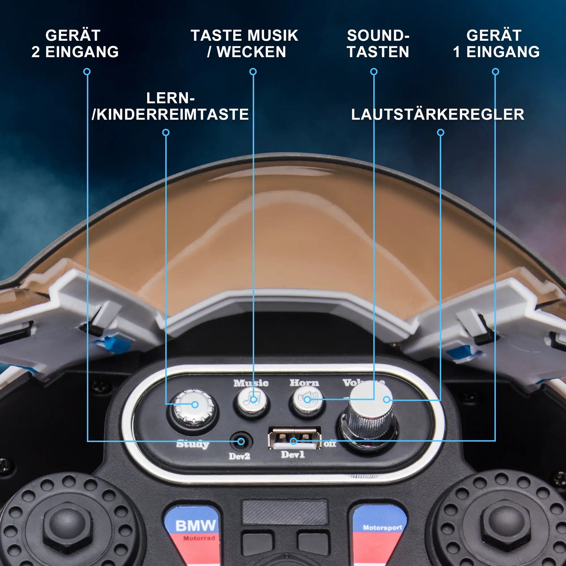 HOMCOM Elektro-Motorrad für Kinder – Rot mit LED Scheinwerfer - Fasnacht24.ch