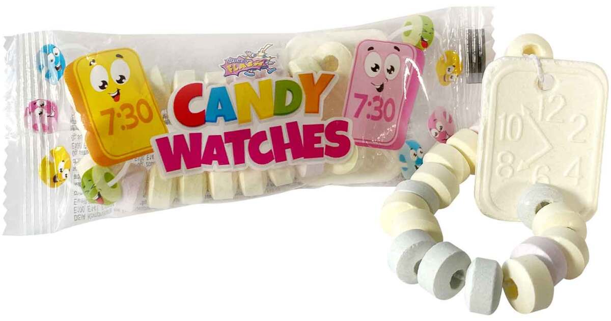 Sweet Flash Candy Watch 13,5g Armbanduhr aus Hartkaramellen – Detailansicht