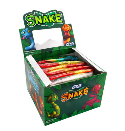 Vidal Jelly Snake 66 g Fruchtgummi Riesenschlange für Kinderpartys