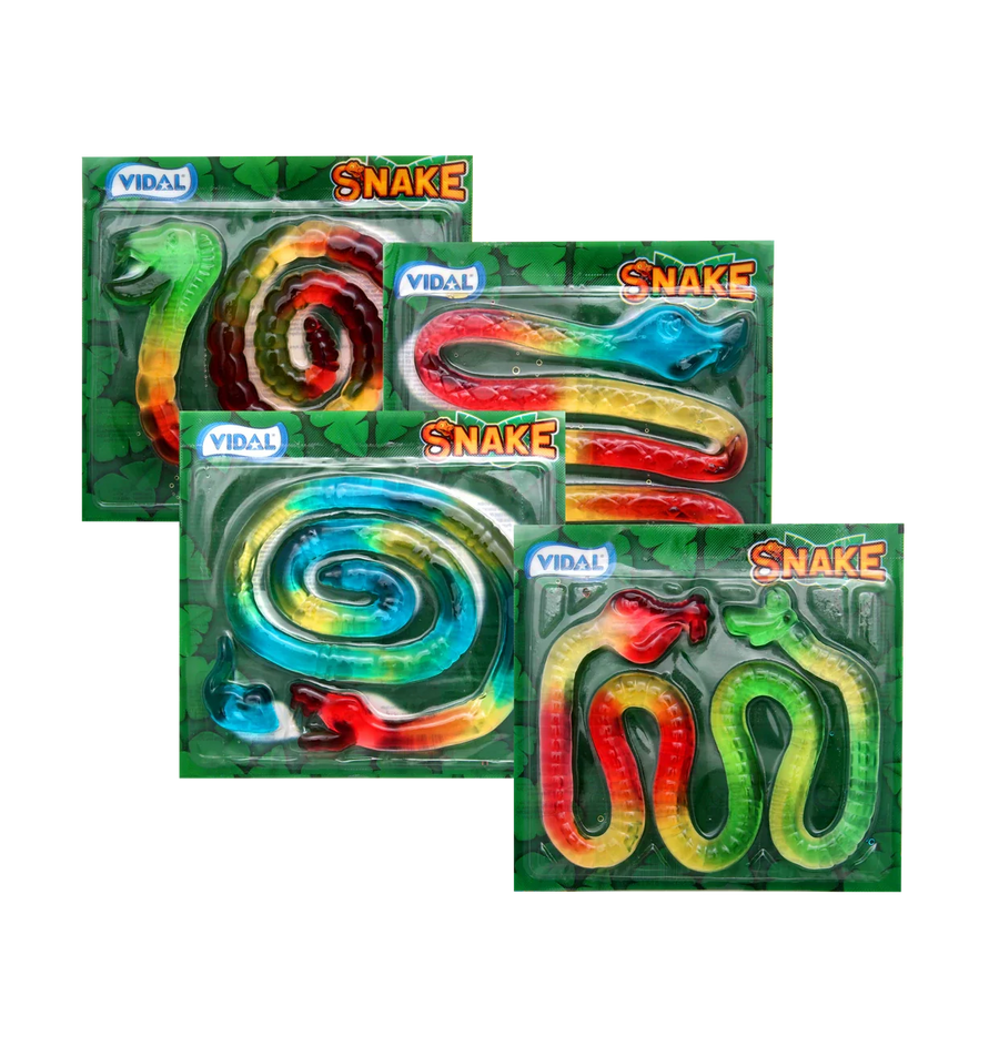 Vidal Jelly Snake 66 g Fruchtgummi Riesenschlange für Kinderpartys