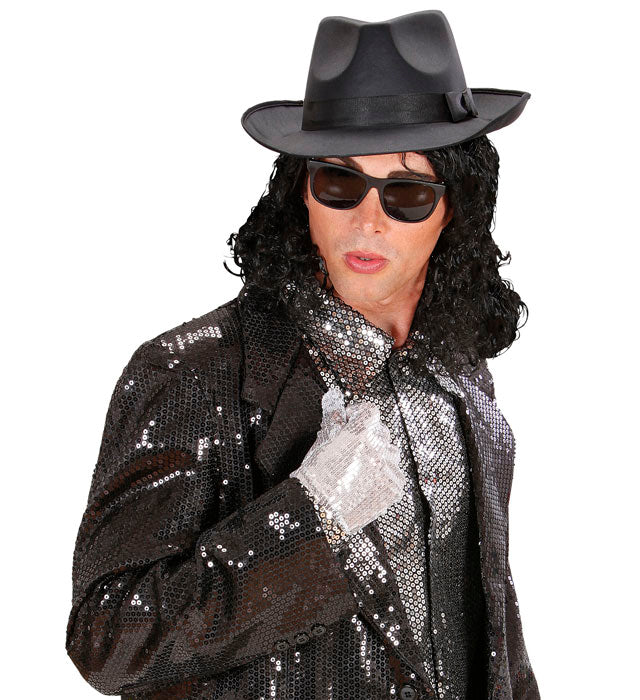 King of Pop Perücke im ikonischen Stil für Fasnacht und Karneval