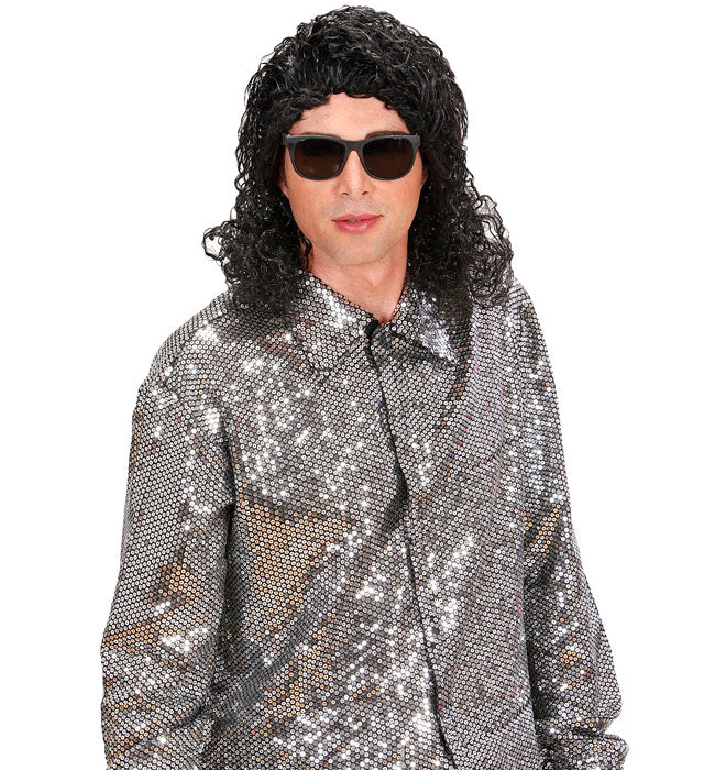 King of Pop Perücke im ikonischen Stil für Fasnacht und Karneval