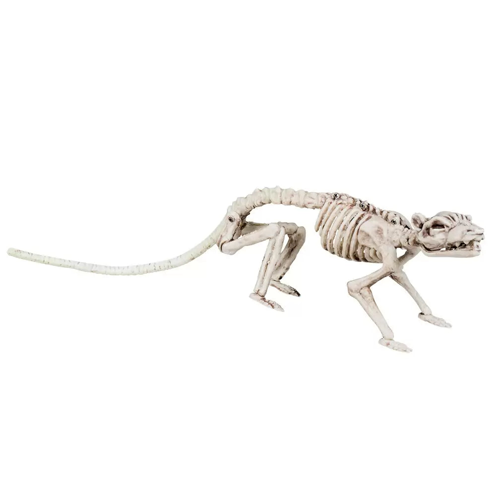 Boland Rattenskelett Halloween-Dekoration aus weissem Resin, 35 cm