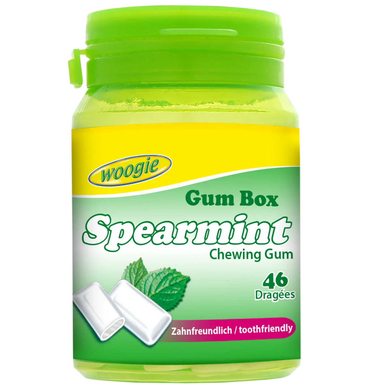 Woogie Kaugummi Spearmint zuckerfrei 46 Stück