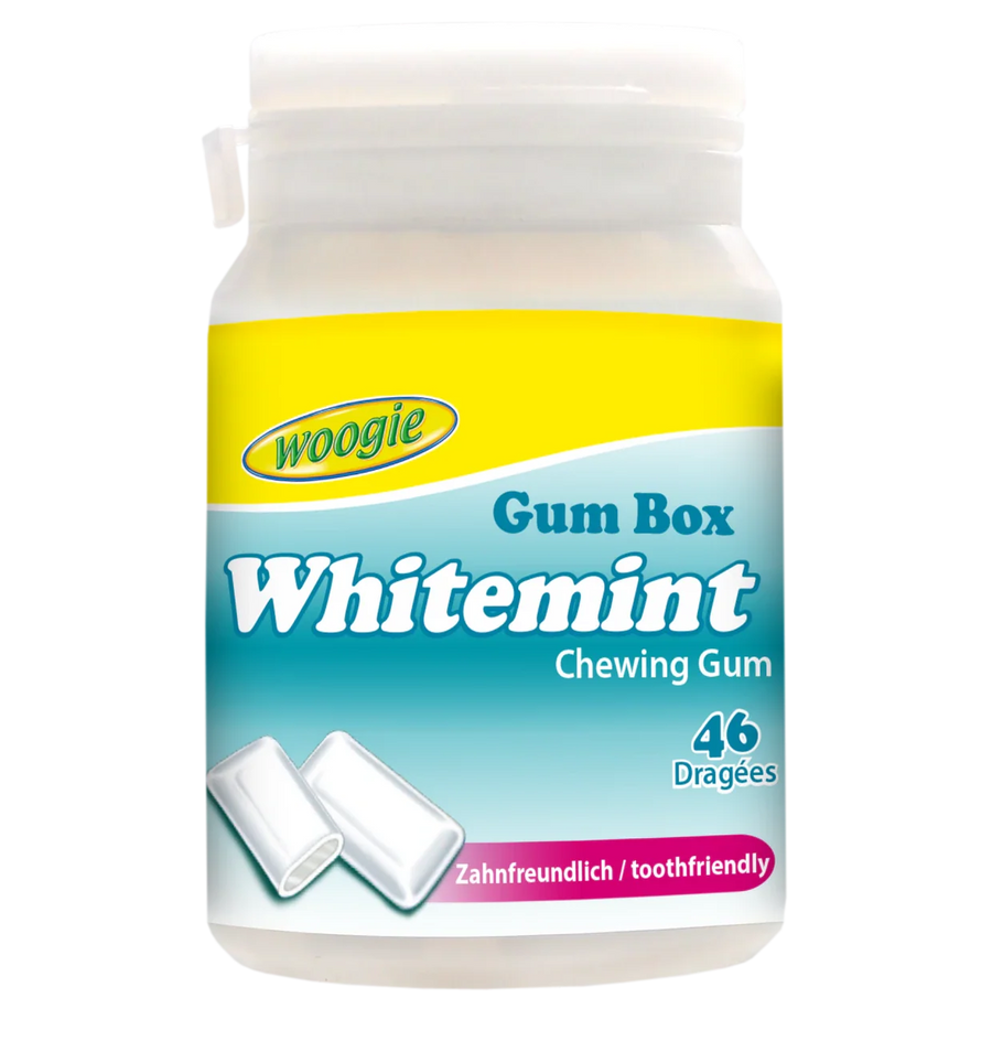 Woogie Whitemint Kaugummi zuckerfrei 46 Stück 64,4 g