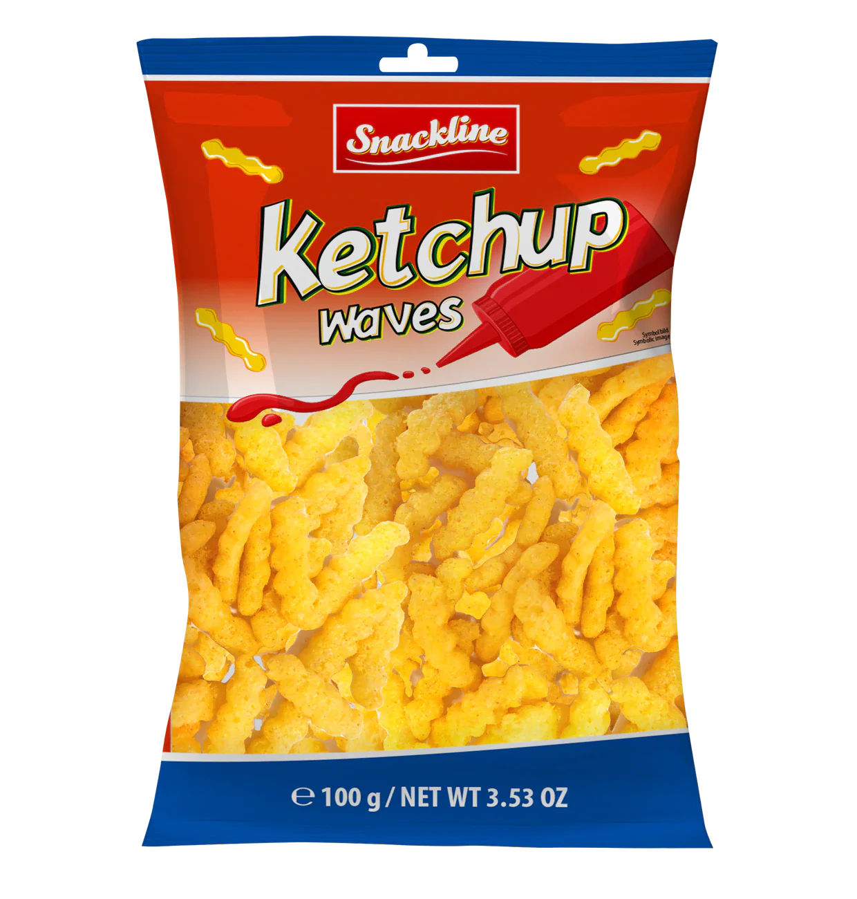 Snackline Ketchup Waves 100g – Produktansicht