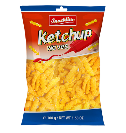 Snackline Ketchup Waves 100g – Produktansicht