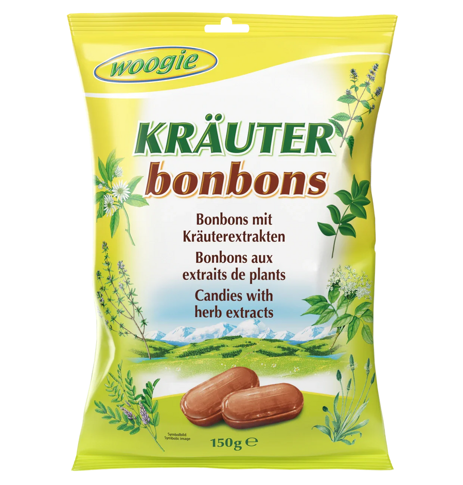 Woogie Kräuterbonbons 150 g Packung mit 20 Kräutern