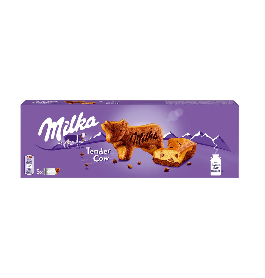 Milka Kuchen mit Milchschokoladenstückchen Tender Cow 140g