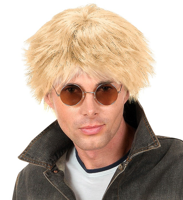 Blonde Beat-Perücke im Retro-Stil für Fasnacht und Karneval